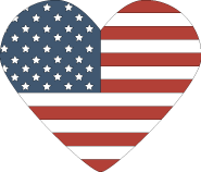 American Flag Heart Icon