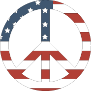 American Flag Peace Sign Icon