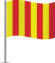 Yellow and Red Debris On Track Racing Flag