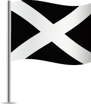 Black and White Disqualification Racing Flag