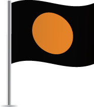 Black and Orange Mechanical Problem Racing Flag