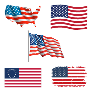 Printable American Flags