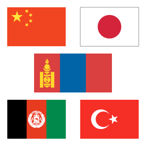 Printable Flags of Asia