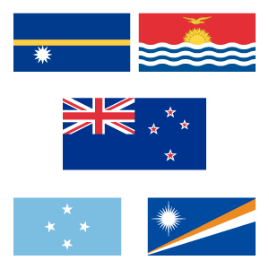 Printable Flags of the Pacific/Oceania