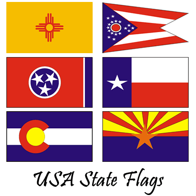 Printable USA State Flags