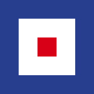 W - Whiskey Nautical Alphabet Flag